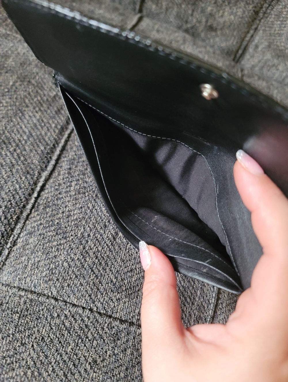 Coach Black Leather Slim Envelope Wallet - Picture 7 of 13
